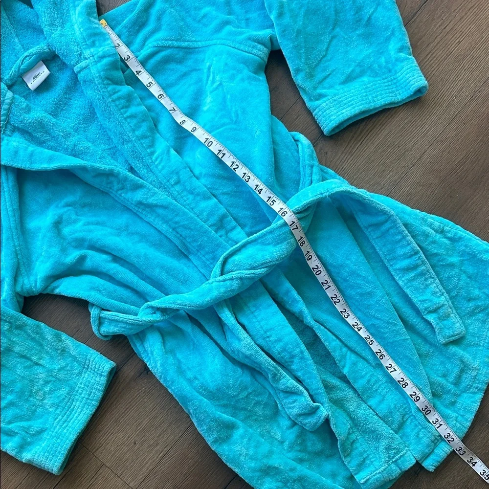 Lacoste  Hooded bath Robe - Bright Aqua Blue !! Small